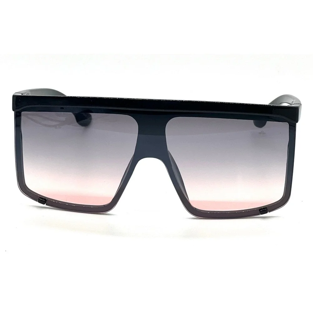 Oversized Shield Sunglasses Flat Top Gradient‎ Lens Fashion Square Frame Lentes